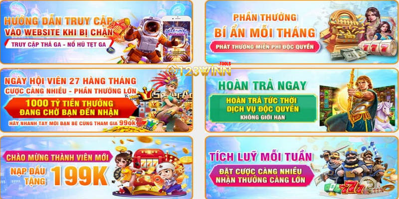 Nhận những ưu đãi đặc biệt dành cho tân thủ của 123WIN